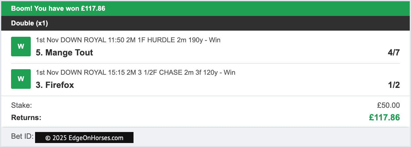 Edge On Horses - Double Winner - 2025-11-01