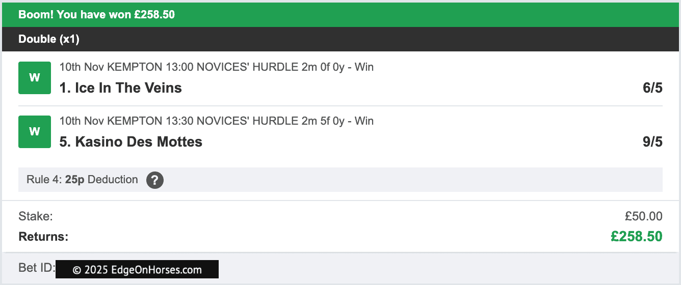 Edge On Horses - Double Winner - 2025-11-10