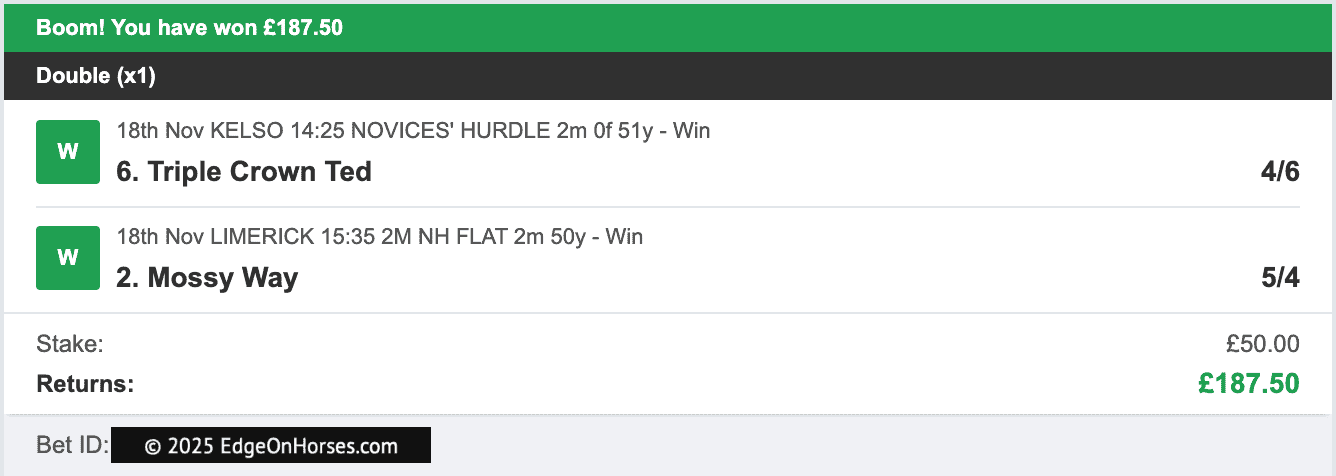 Edge On Horses - Double Winner - 2025-11-18