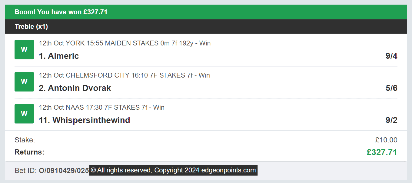 Edge On Points - Winner Multi - 2024-10-12