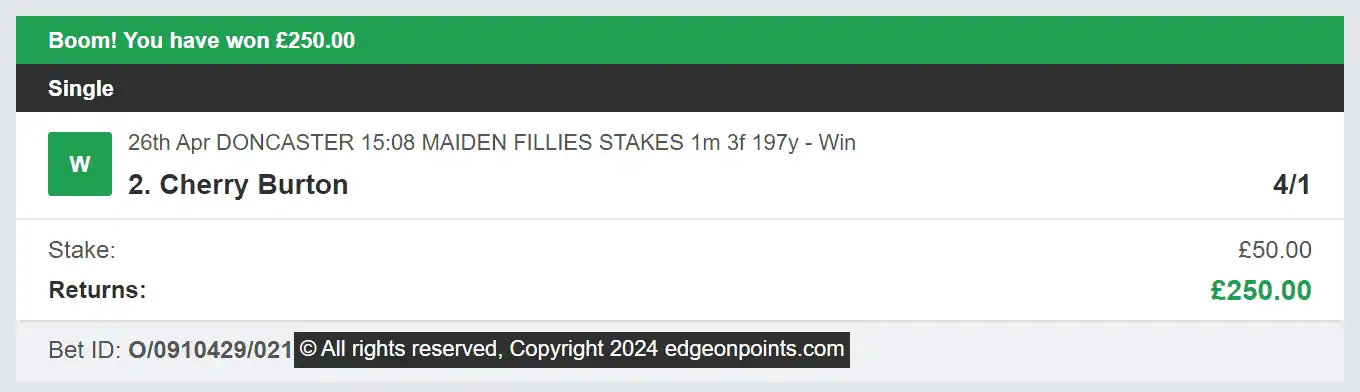 Edge On Points - Winner 2 - 2024-04-26
