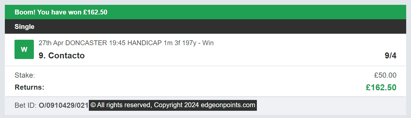 Edge On Points - Winner 4 - 2024-04-27